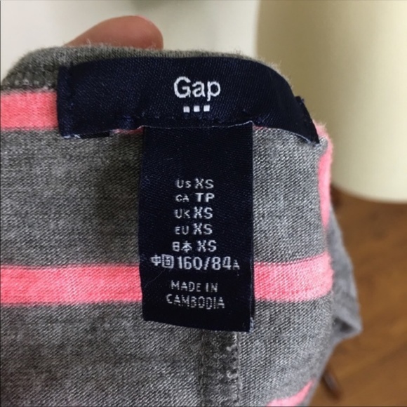 Gap 🌺 Pink and Gray Striped Jersey Maxi Dress - Picture 6 of 7